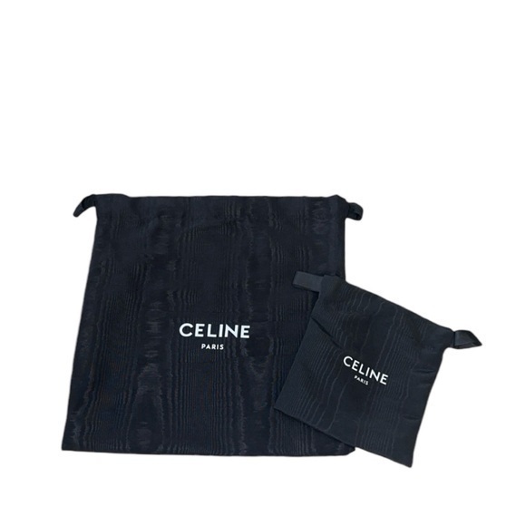Bundle Set of 2 Black Celine‎ Paris Drawstring Dust Storage Bags - Picture 1 of 6